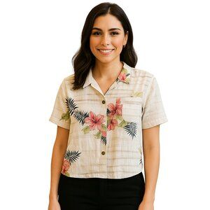 ISLAND SANDS Women's Size Medium Tropical Blouse